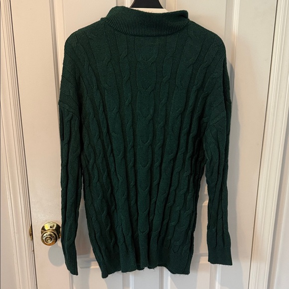 Lane Bryant 18/20 Forest Green Zip-Up Sweater - Picture 4 of 5